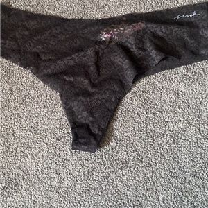 Victoria Secret PINK No Show Lace Thong | Size Large - NWT